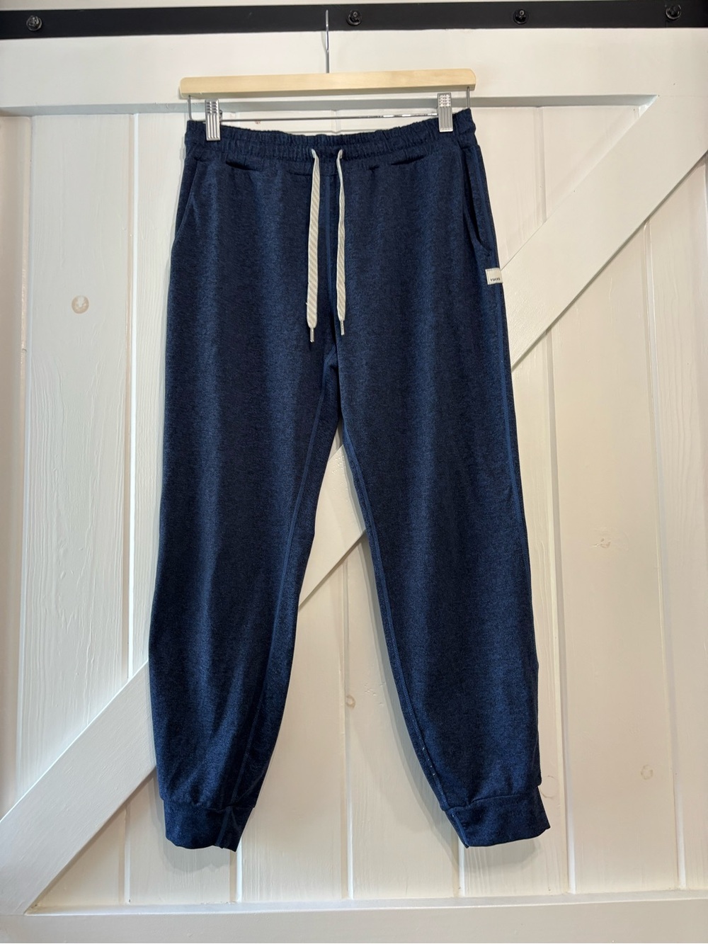 Vuori Performance Jogger Heather Navy Drawstring Comfort Athleisure Small - Picture 2 of 7